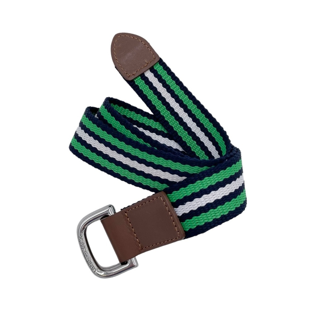 Janie and Jack Boys Courtside Prep Striped Belt in Spearmint Stripe Size 2T to 3